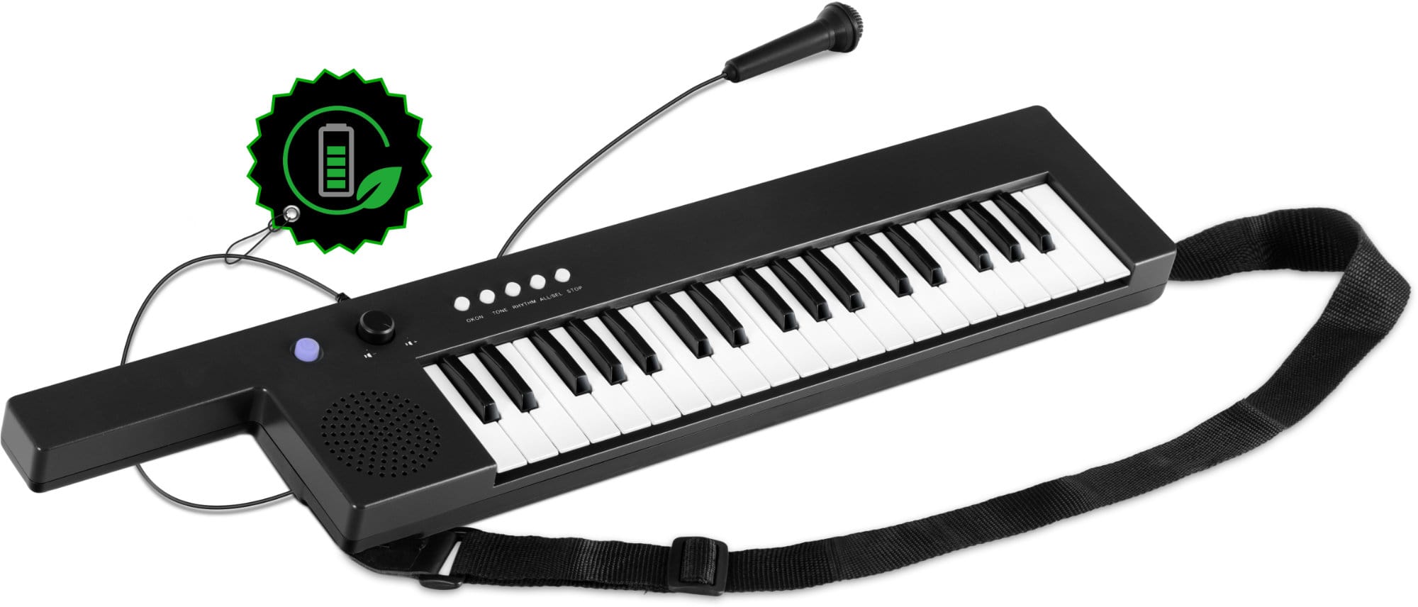 Produktbild von McGrey KT-3712 Kinderkeyboard – 37 Tasten Keytar Mit Mikrofon & Tragegurt, Akku/USB-Betrieb